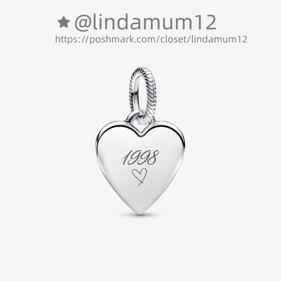 Pandora Engravable Heart Tag Pendant - Picture 1 of 6